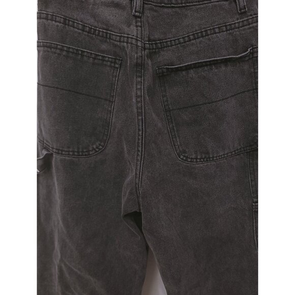 Black Distressed Oversized Pants - Picture 5 of 8